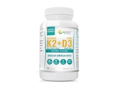 Wish Vitamin K2 MK-7 Natto 100mcg + D3 50mcg - 120 Capsule